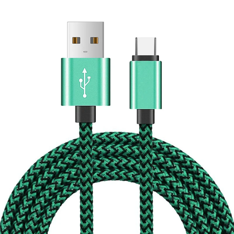 Green 1 м 2 м 3 м type C usb кабель для зарядки и синхронизации данных для huawei mate 10 20 P30 samsung S8 S8 S10 Plus OnePlus 5T 6 6T 7 Pro LG G5 G6 V30 - Цвет: Green