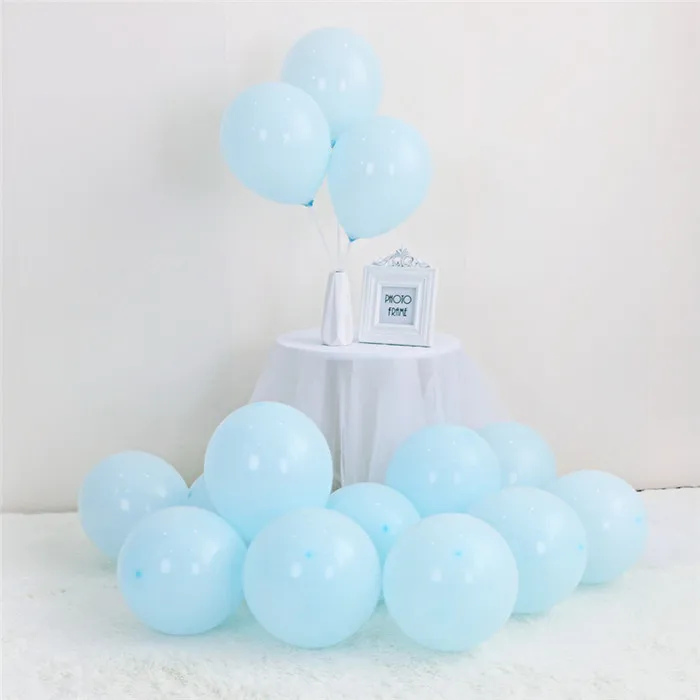 100pcs blue 10 дюймов 2,4 г 100 шт пастельные шары для активного отдыха, вечеринки, дня рождения, свадебные шары для украшения, разноцветные пастельные шары макарон - Цвет: 100pcs blue