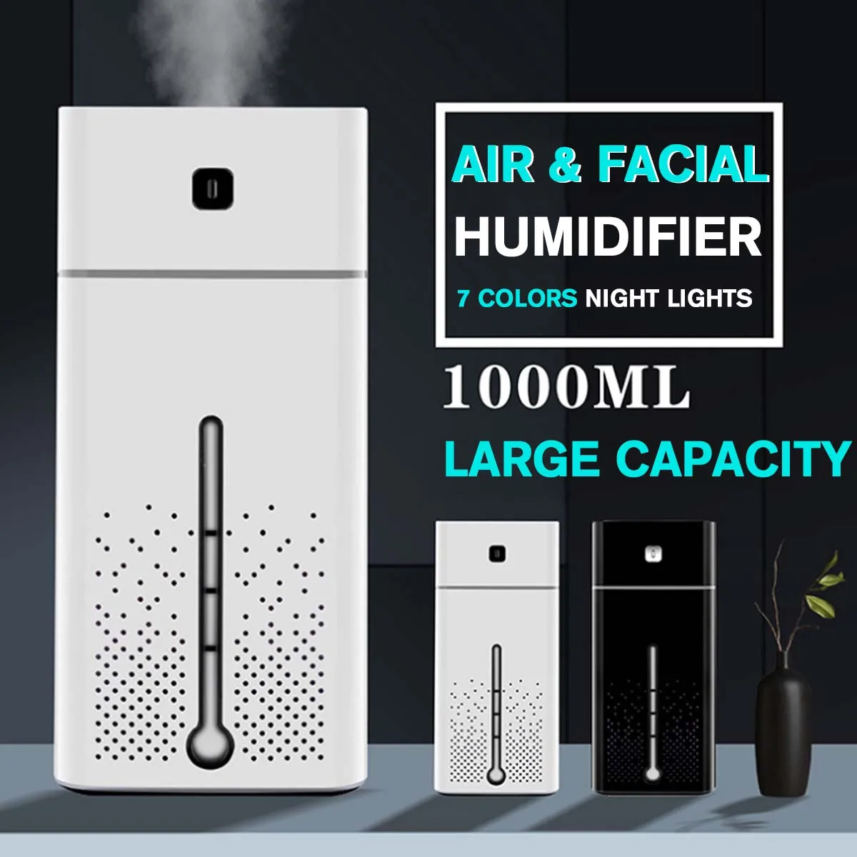 Новинка 1000 мл ультразвуковой увлажнитель воздуха USB диффузор эфирное масло 7