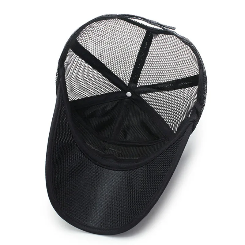 

SILOQIN Men's Mesh Breathable Baseball Caps Adjustable Size Women's Ponytail Mesh Hat Snapback Cap Letter Embroidery Fishing Cap