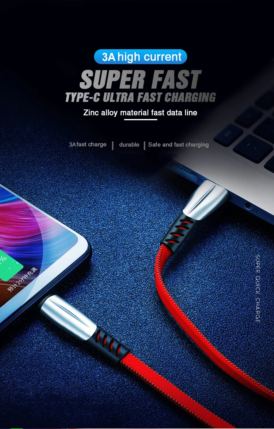 PLV кабель type-C USB для быстрой зарядки samsung S9 S8 S10 кабель для быстрой зарядки huawei P30 кабель для быстрой зарядки type-C для мобильных телефонов