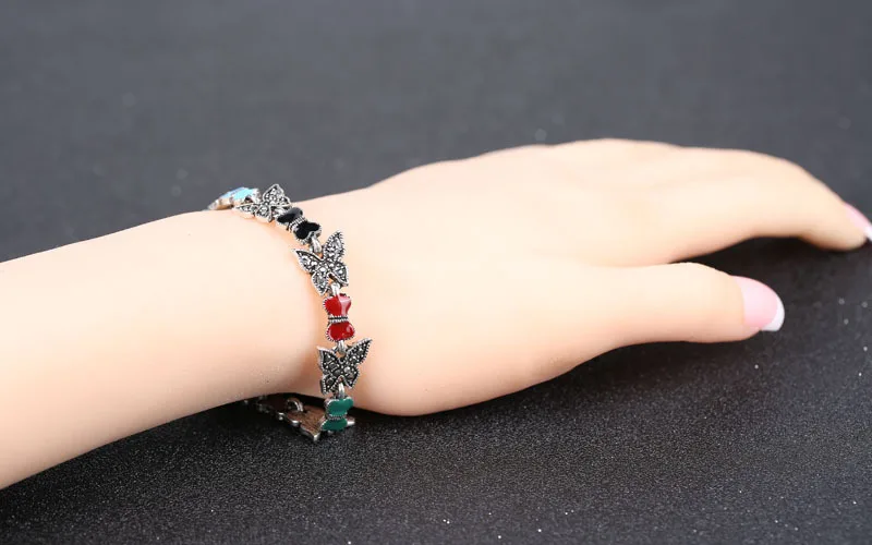 2015 модный браслет с эмалью винтажный вид из тибетского серебряного сплава