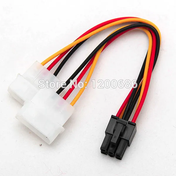 

4 Pin to 6 Pin PCI-E Y Power Cable Wire Harness