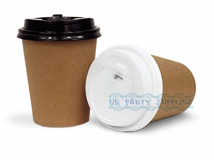 Бесплатная доставка 50 шт. коричневые стаканчики из крафт-бумаги 280 мл одноразовые