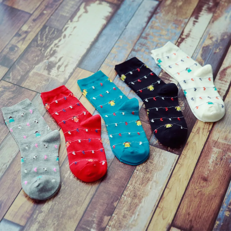 10 Пар/лот Новый женский носки полный осень прилив Мультфильм Художественный