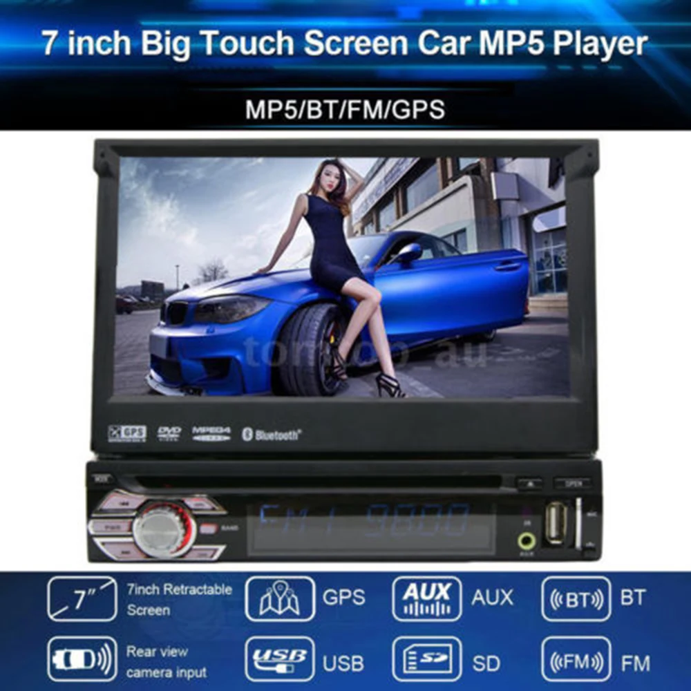 Один 1 DIN Универсальный 7 &quotавтомобильный gps навигация dvd плеер Радио Стерео