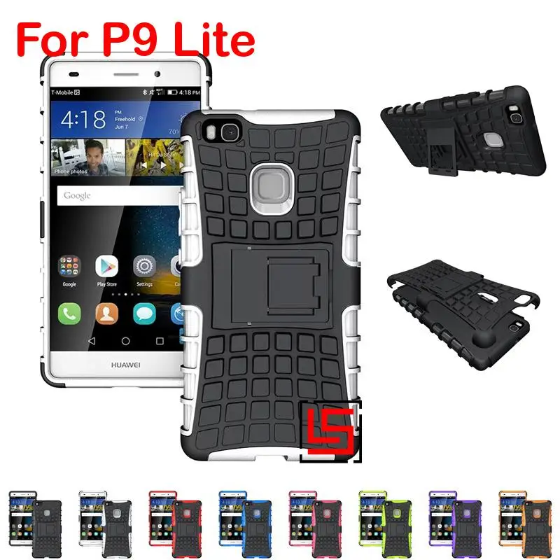 Armor Rugged Hybrid Hard PC TPU ShockProof Phone Mobil Cell Case etui fundas Cover Cove For Huawei Hauwei P9 Lite Red White |