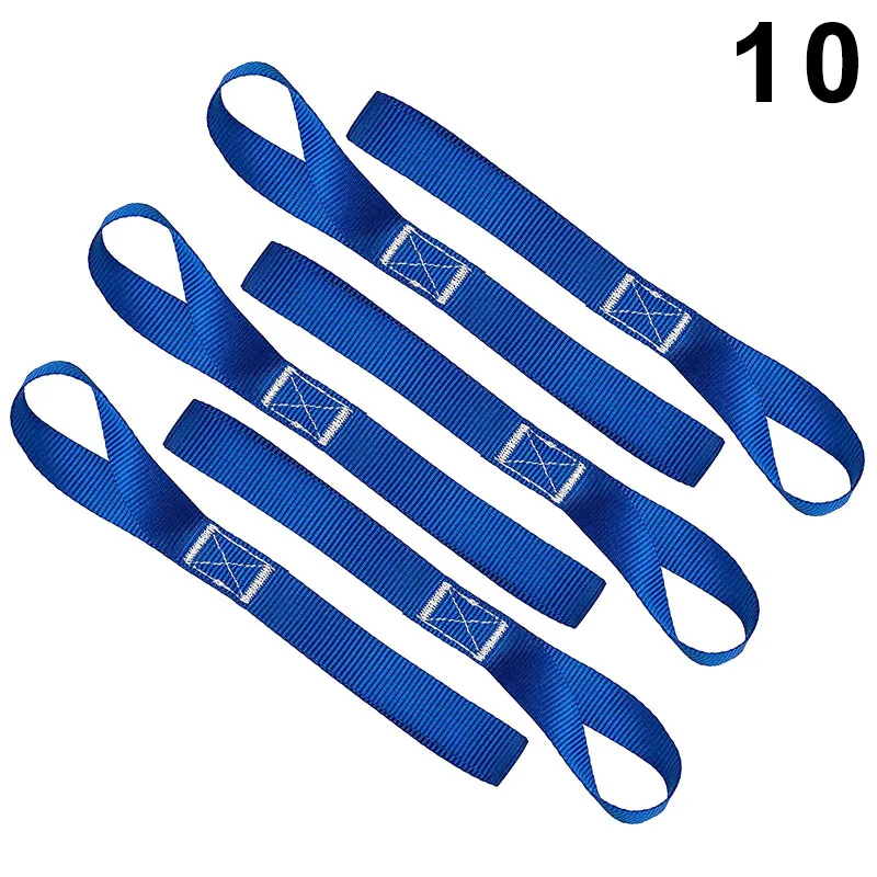 

1/4/10Pcs 12" Mutipurpose Motorcycle Tie Downs Soft Straps Loops For Harley Handlebar TD326