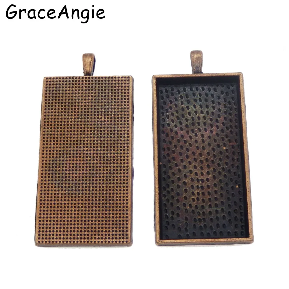 1set Pendant Trays + glass cabochon set Blank Base Large Cameo Tray Bezel Jewelry Accessories Cabochon |