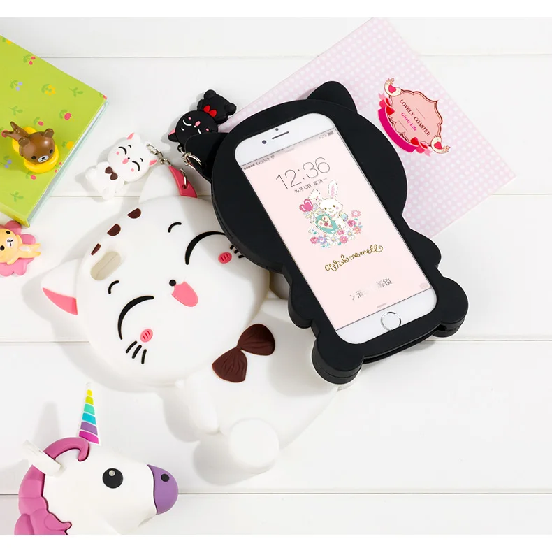 3D Cartoon Cute Lucky Cat Soft Silicone Back Cover For Samsung Galaxy S9 Plus Note 8 s9+ Phone Cases Coque Fundas Capa |