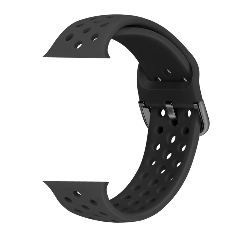 Ремешок Konaforen силиконовый для Apple Watch Series 4 5 44 мм 40 резиновый Воздухопроницаемый