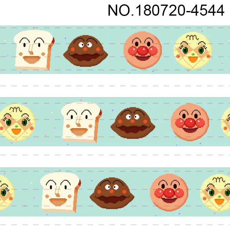 180720-4544 10 ярдов-разные размеры-Anpanman Grosgrain лента-изображение мультипликационного персонажа лента - Цвет: 180720-4544