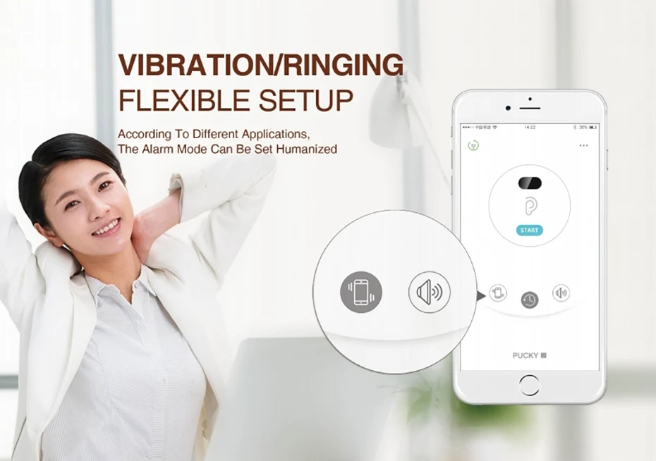 Xiaomi Pucky 2 Baby kick ing Alarm No Radiation один ключ дистанционного управления Mornitor беспроводной умный дом ребенок 24h Портативный анти-удар напоминание