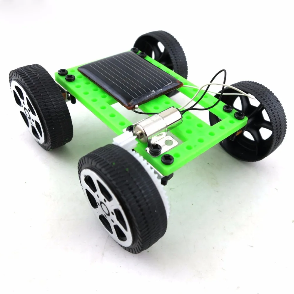Бесплатная доставка Мини солнечных батареях игрушечный автомобиль DIY