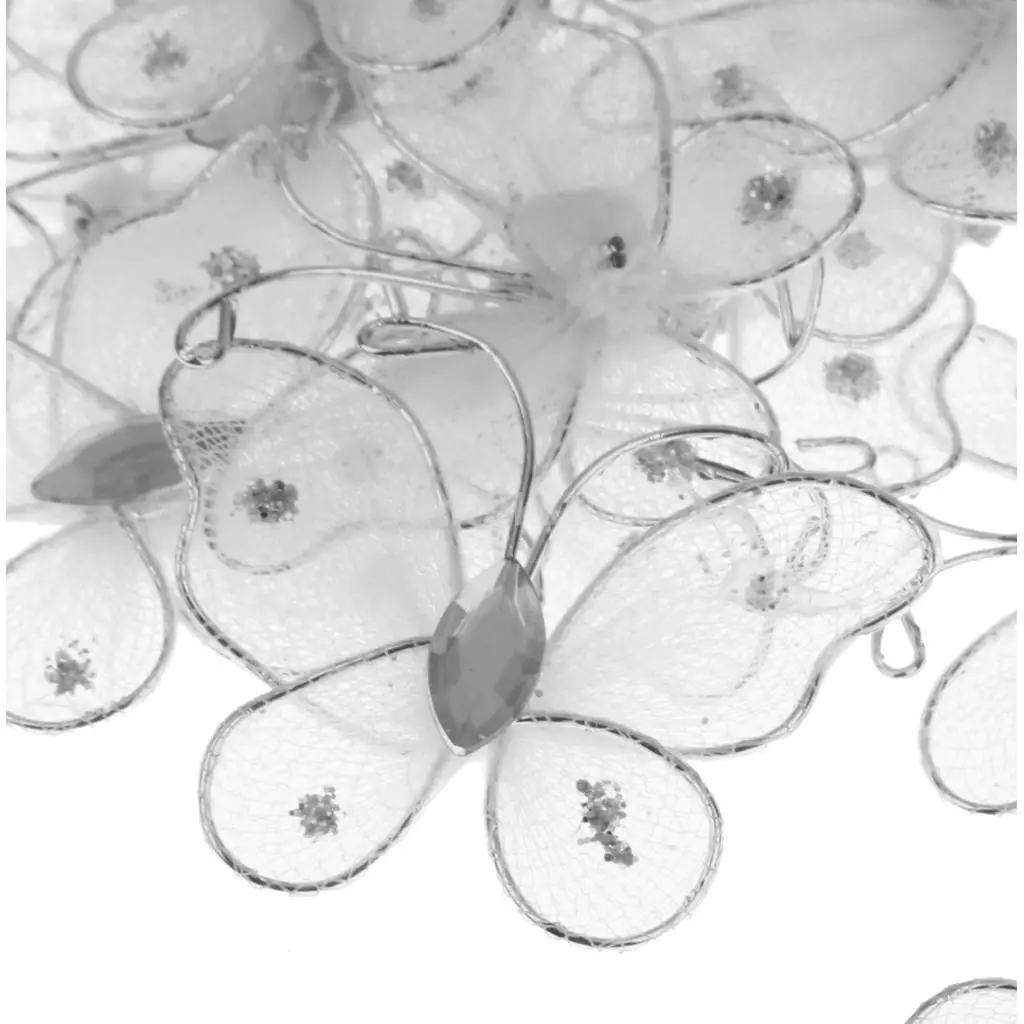 50 шт. Проводные сетки ремесло чулок бабочки свадебной вечерние декор 2*3 2 см | Дом и