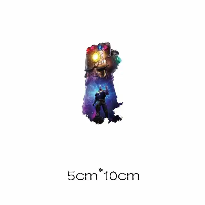Наклейки Thanos Infinity Gauntlet гладить на патчи Применение одной передачи плавкая одежда теплопередача полосы аппликация