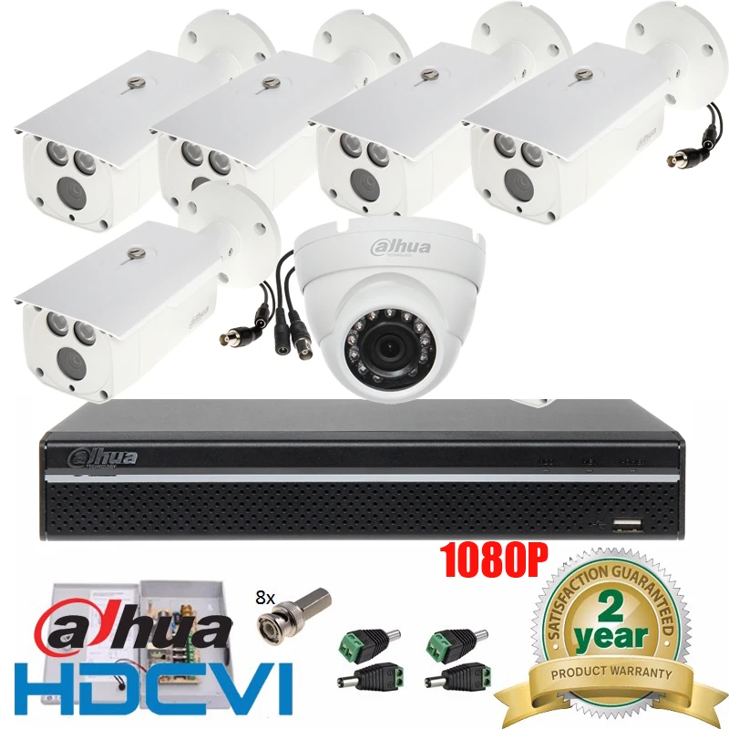 Камера видеонаблюдения Dahua HD 8 каналов 2 МП Full 1080P IR CVI/CVR HDCVI шт.|distance| |