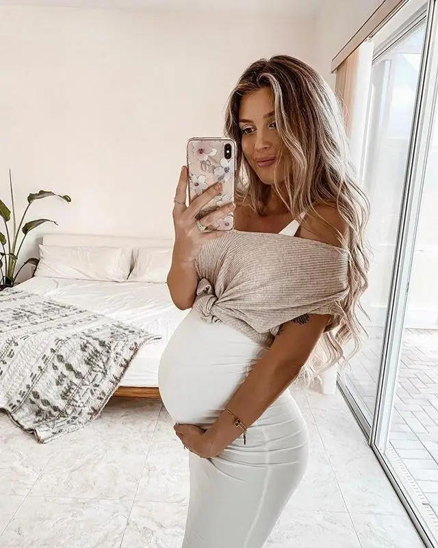 2019 Новое модное летнее платье для беременных женщин Boohoo без рукавов Фотография