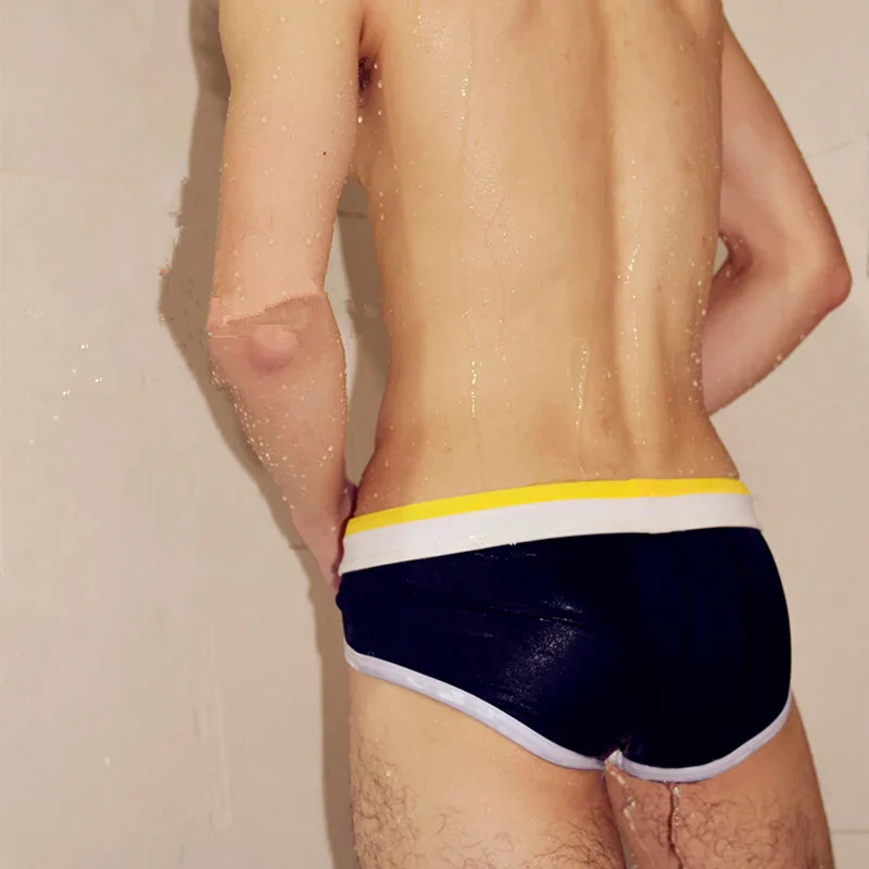 Плавательные мужские трусы сексуальные плавки с низкой талией для геев Seobean
