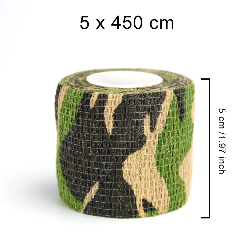 Camo Patter 1 REXCHI 5 см* 450 см самоклеющиеся эластичные бинты нетканый материал лента Защитное снаряжение колено локоть поддержка травма Pad - Цвет: Camo Patter 1