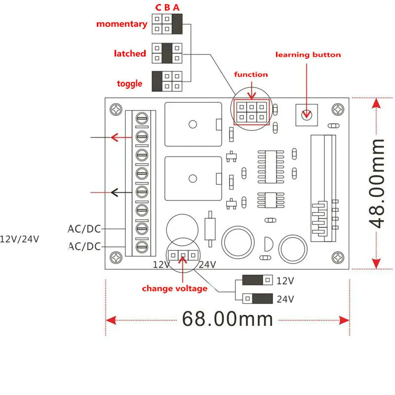 2 в 1 3000 м широкий диапазон DC 12V 24V 10A 2CH CH RF беспроводной пульт дистанционного