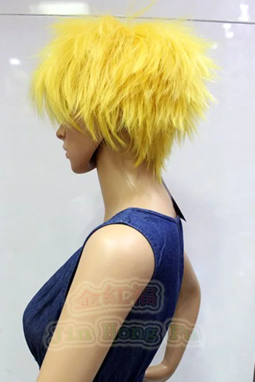 Бесплатная доставка Жаропрочных Cosplay партии ****** ФЕЯ Короткие желтые Прямые