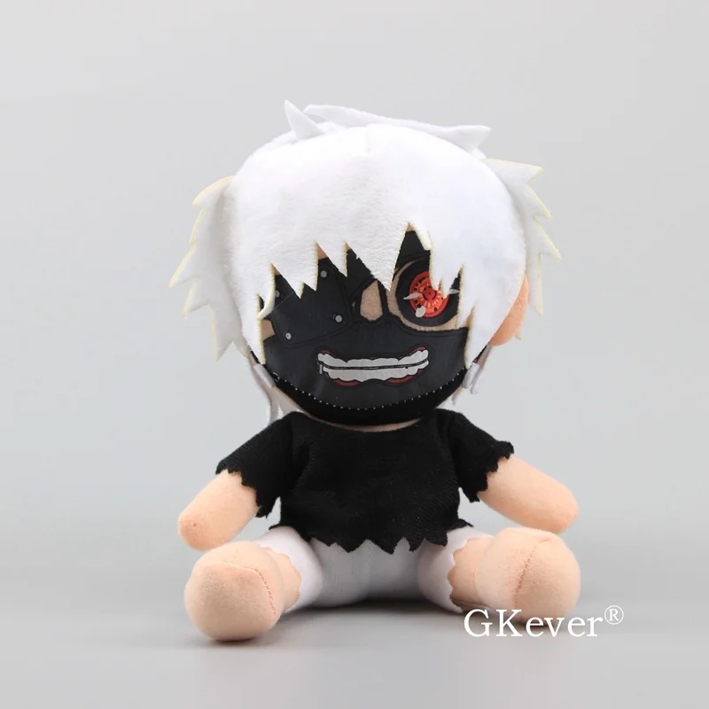 Sitting White 18 cm 4 стиля Токийский Гуль Kaneki Кен сидя плюшевые игрушки мягкие куклы 18-20 см куклы ужасов - Цвет: Sitting White 18 cm
