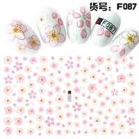 5 sheets mixed design adhesive manicure beauty flower decals nail art decorations stickers nail supplies tool accessories