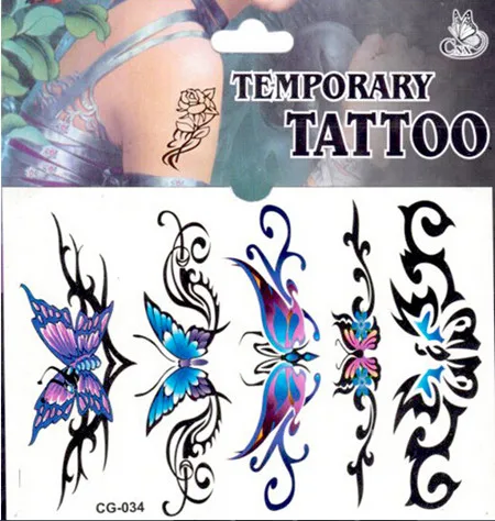 Красивые бабочки прекрасные красивые временные татуировки наклейки 4 шт.