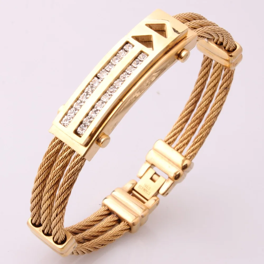 Браслет манжета из нержавеющей стали 3 ряда|Браслеты-манжеты| |