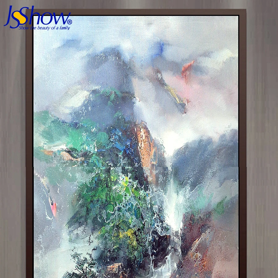 JSSHOW Custom abstract landscape painting porch living room decorative 3D wallpaper | Wallpapers
