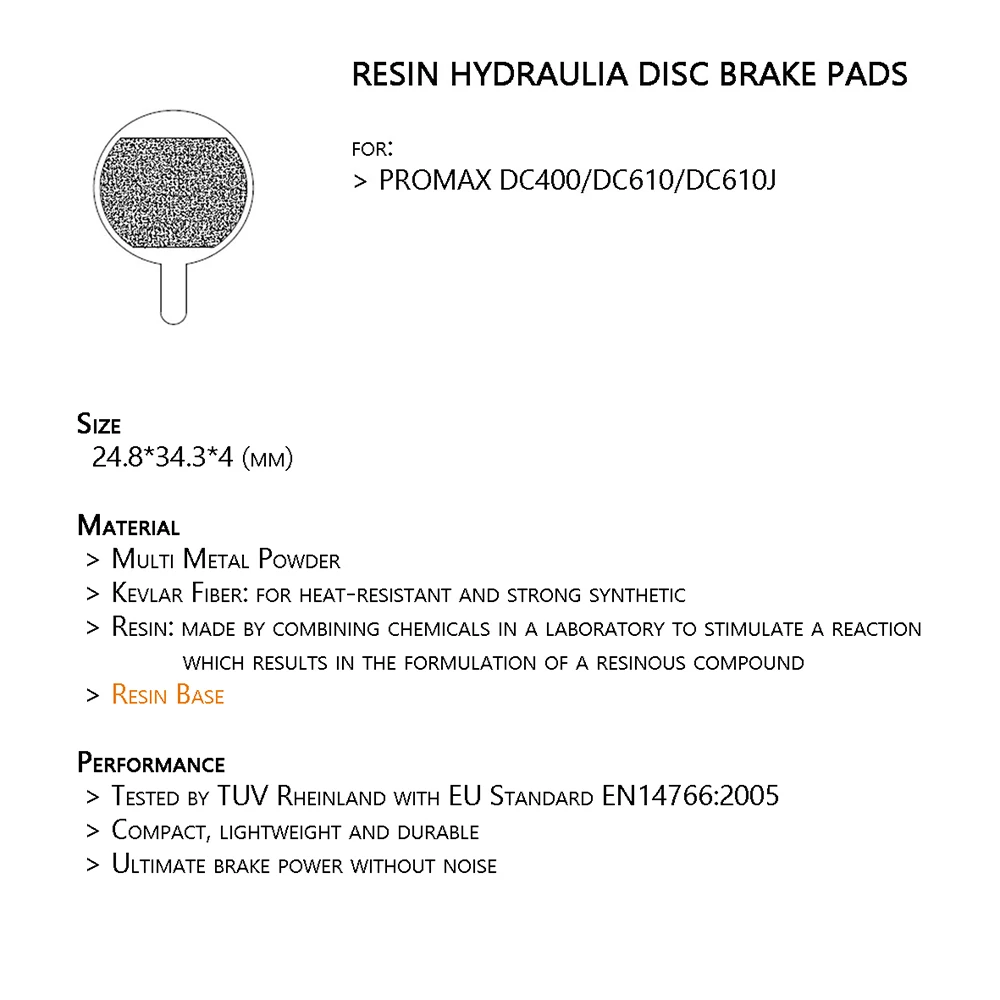 Велосипедные дисковые Тормозные колодки для Promax DSK400 DSK700 DSK810 DSK601J и XNINE для проверки TUV и AOV 1 пара = 2 шт