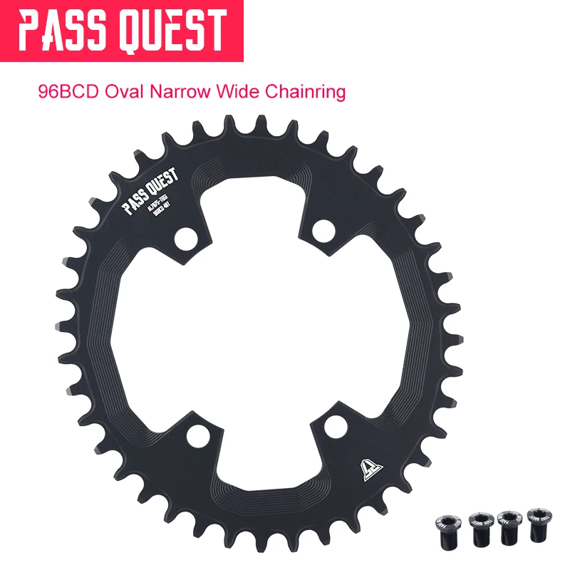 Пасс QUEST овальная 96BCD MTB узкая широкая Цепь 32 T/34 T/36 T/38 T/40 T/42 T велосипедная