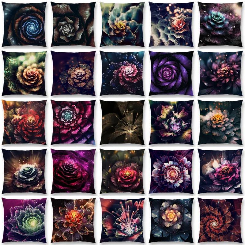 Новый дизайн 3d принт великолепный виртуальной красочные Подушка с цветочным