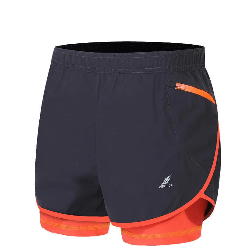 2 in 1 Men's Marathon Running Shorts Gym Trunks M-4XL Man Gym Short Pants Short Sport Cycling Shorts with Longer Liner