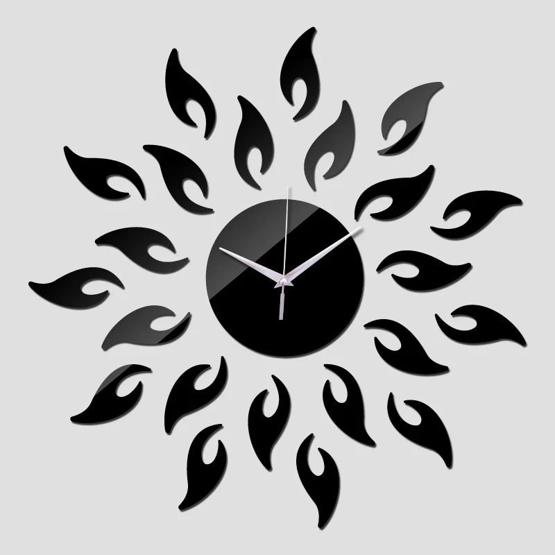 Акриловые зеркальные часы настенные украшения 3d сделай сам кварцевые для дома