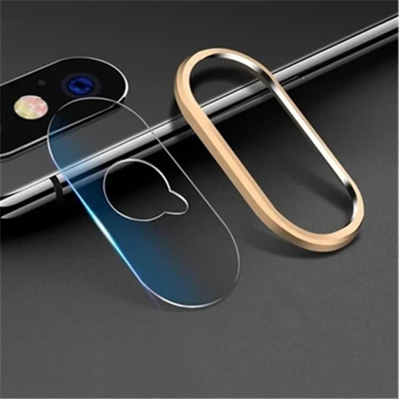 

SIANCS Camera Lens Film Combination Suit For iPhoneXs Xsmax Luxury Camera Guard Cover Ring Bumper +Lens Film Flexible Glass