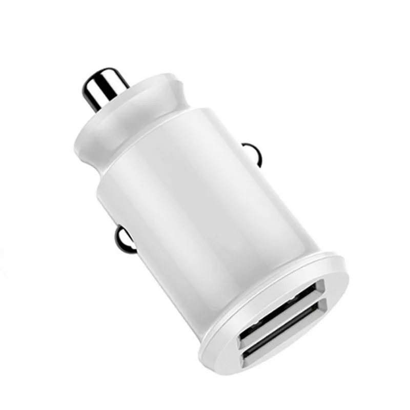 White Not Cable Мини двойной Переходник USB для зарядки в машине 3.1A Max автомобильное зарядное устройство для мобильного телефона автомобильное USB зарядное устройство автоматическая зарядка 2 порта для samsung iPhone huawei - Тип штекера: White Not Cable