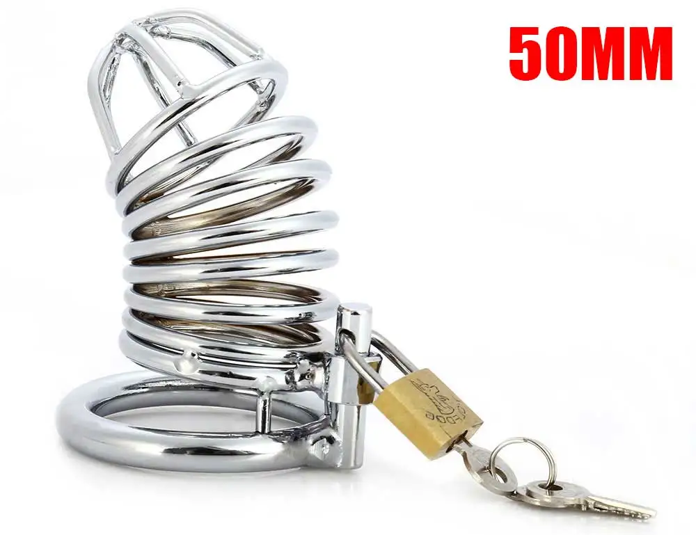 Экзотические трусики для женщин мужской 40/45/50 м Целомудрие замки из нержавеющей стали Мужской замки трусы Для мужчин, нижнее белье для девочек трусы-боксеры - Цвет: 50mm