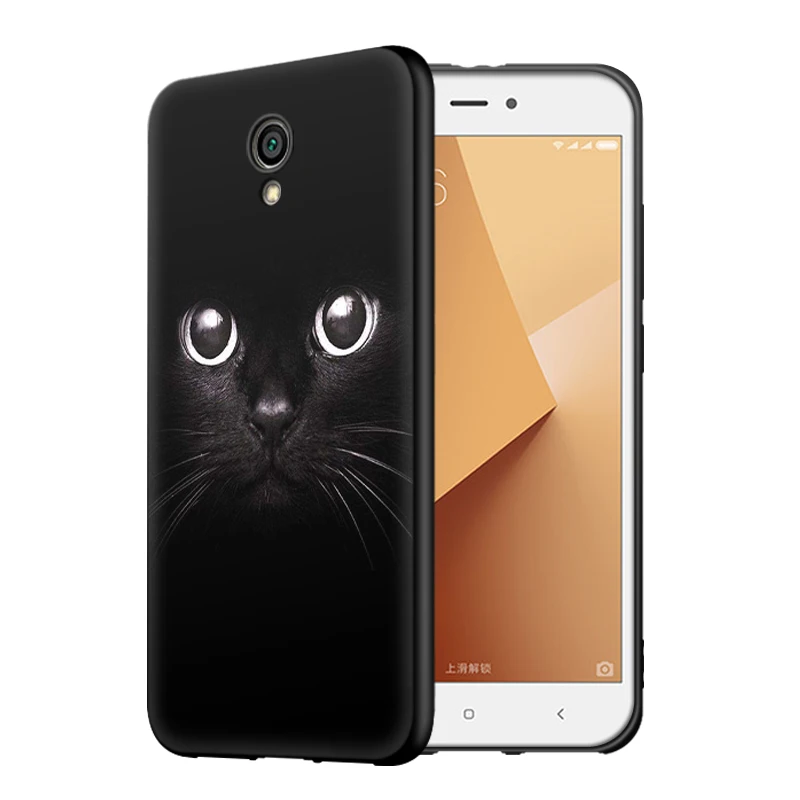 JURCHEN черный матовый Мягкий ТПУ силиконовый чехол для Meizu M6S 5," милый мультяшный принт Роскошные задние Сумки для Meizu M6S чехол