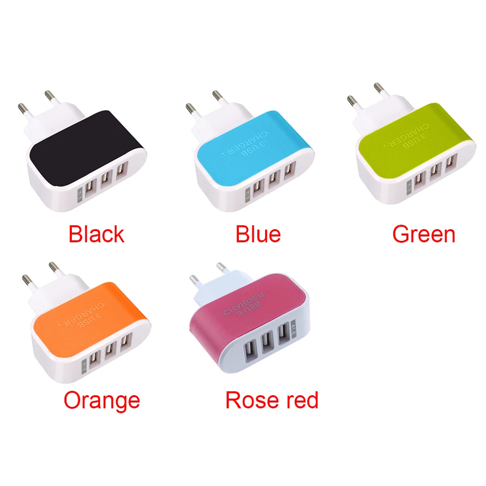 5V 3.1A 3 usb порта настенное зарядное устройство адаптер для iPhone 5 6 для samsung светодиодный Стандартный USB зарядное устройство США/ЕС