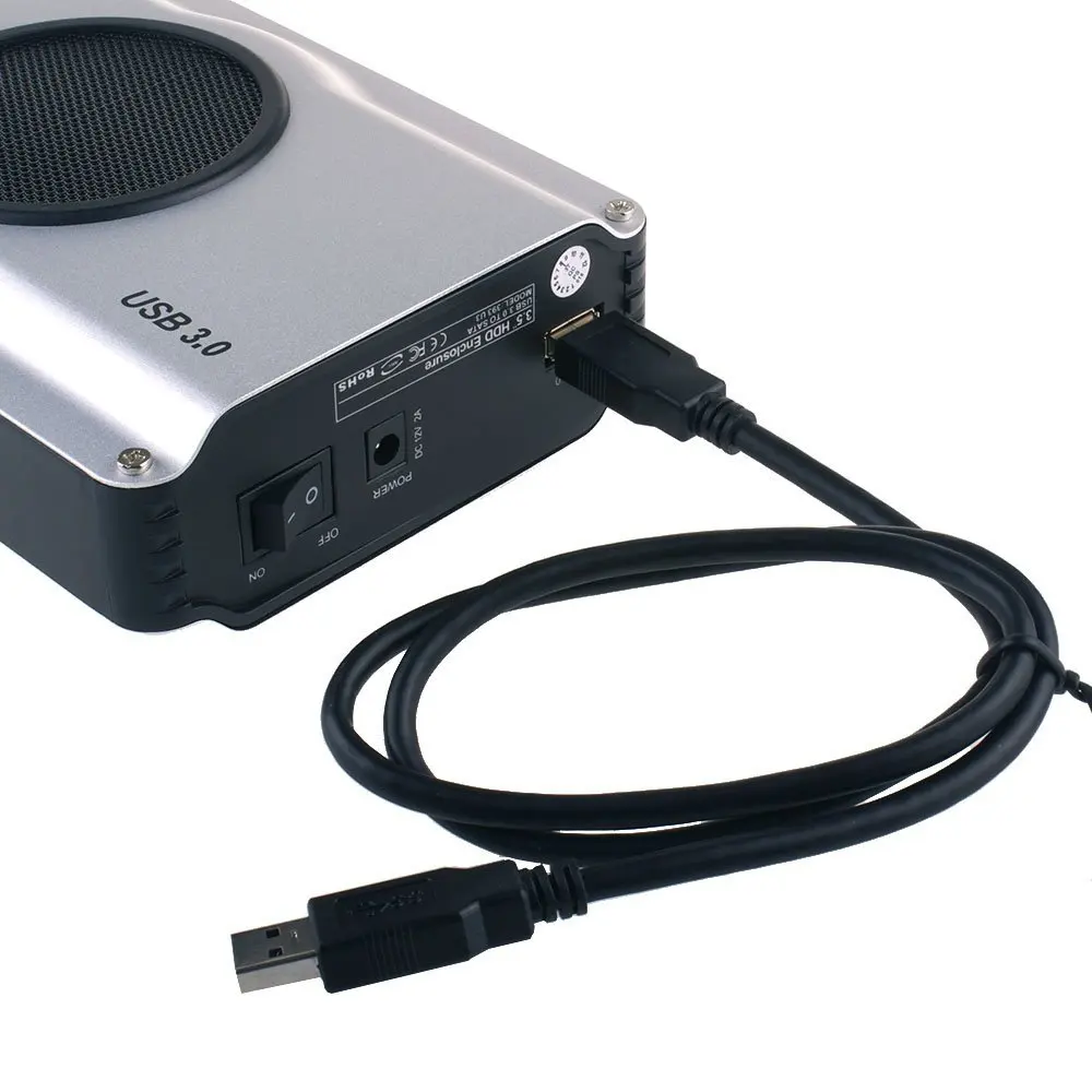 OPQ-USB 3,0 до 3,5 дюймов SATA I/II/III Алюминий жесткого диска чехол с охлаждающим вентилятором(максимальная поддержка 8 ТБ) штепсельная вилка европейского стандарта