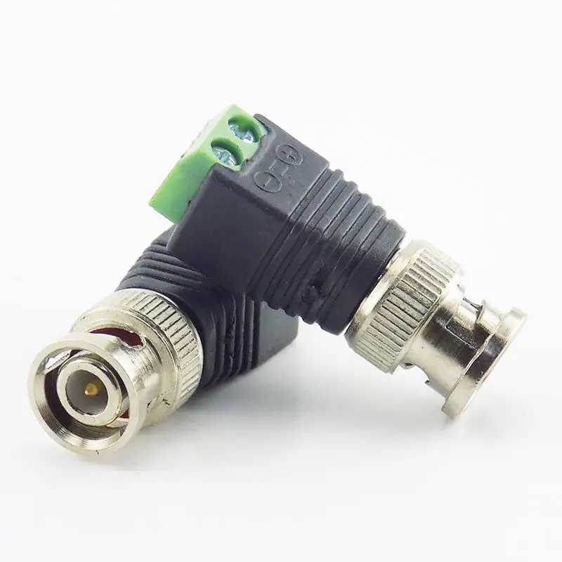 BEESCLOVER 1pc BNC Male Connector Plug DC Adapter Balun for CCTV Camera Security System r20 | Безопасность и защита