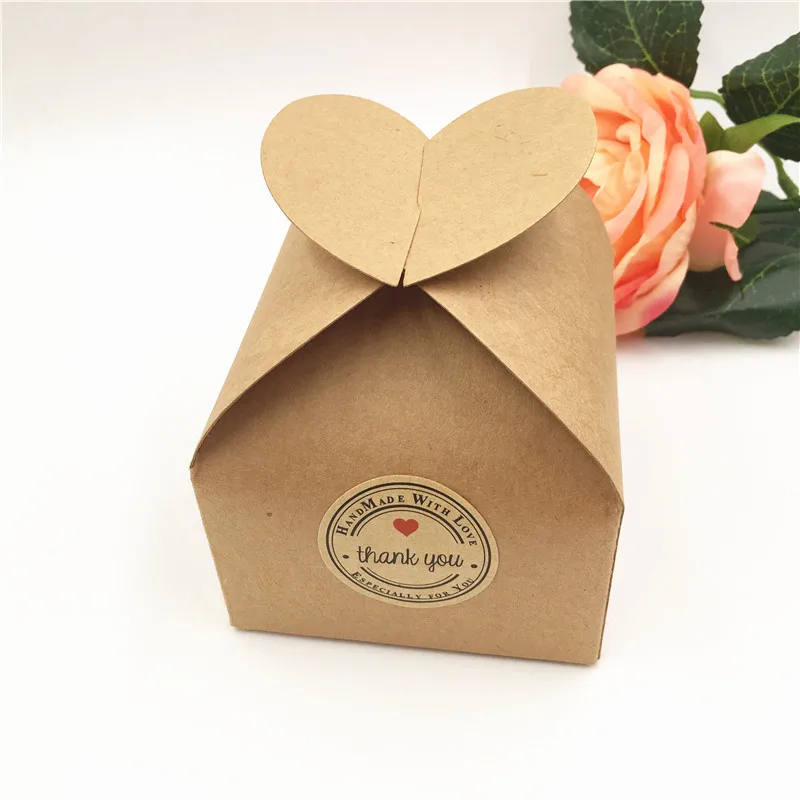 12 шт./лот Подарочная коробка из натуральной крафт-бумаги для печенья мыло ручной