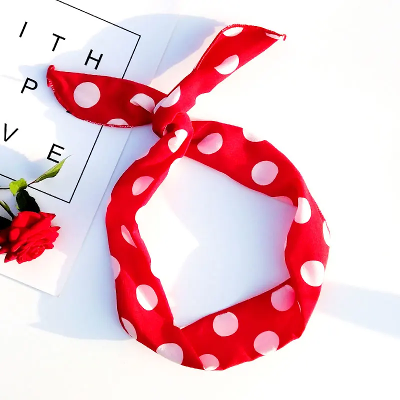 Модная повязка на голову с бантиком, цветочные аксессуары для волос для женщин и девочек, эластичная чалма, повязка на голову, повязка на голову, полосатый головной убор, аксессуары W277 - Цвет: A-Navy blue