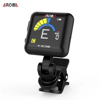 aroma at 102 clip on guitar tuner color screen rotatable electronic tuner with built in battery usb cable