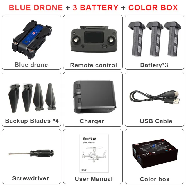 3Battery MJX Bugs 4W B4W gps бесщеточный складной Радиоуправляемый Дрон 5G Wifi FPV с камерой 2K анти-встряхивание оптического потока RC Квадрокоптер VS F11 - Цвет: 3Battery
