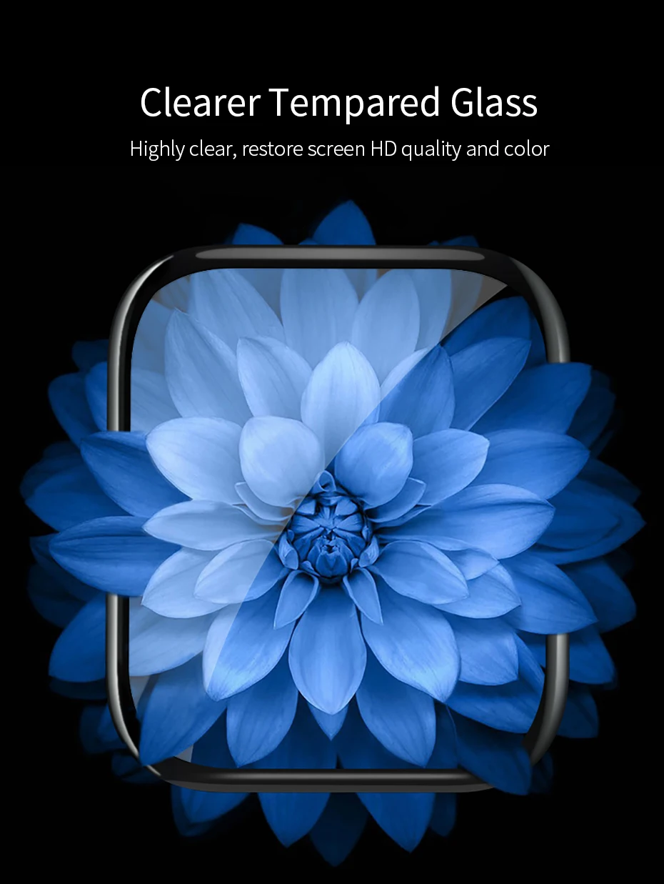 HOCO 3D изогнутое Закаленное стекло пленка для Apple Watch 4 9H Полное покрытие экрана Защитное стекло для Apple Watch серии 4 40 мм 44 мм