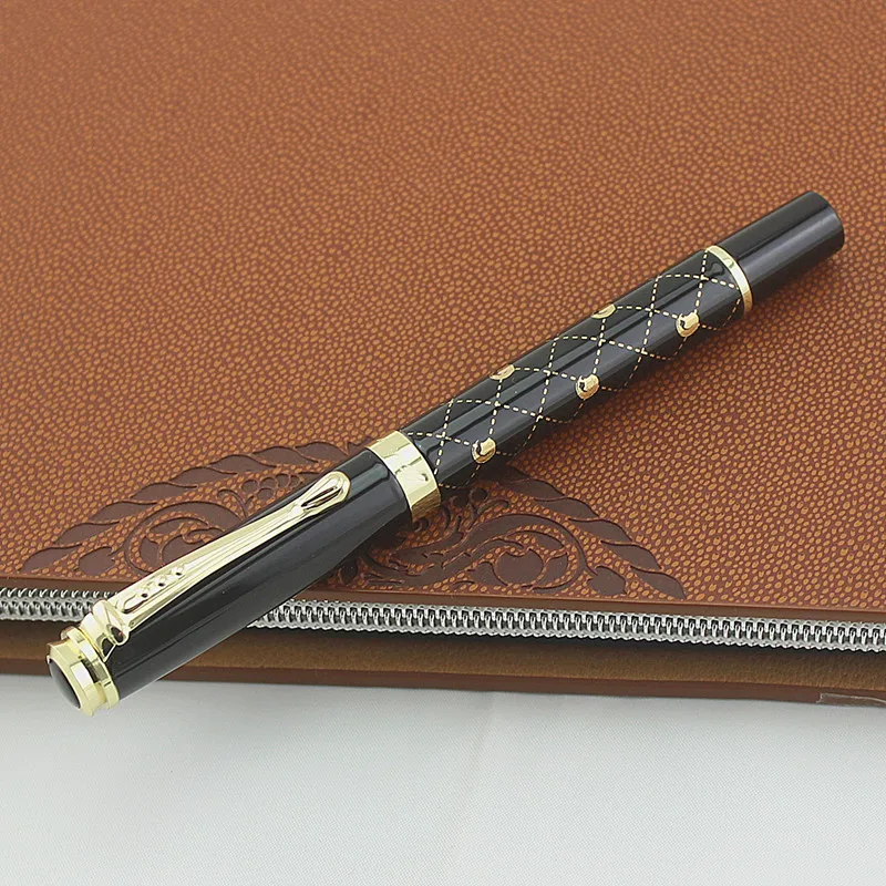 JINHAO 500 роликовая шариковая ручка черно-золотой цвет 7 цветов Золотой зажим для ручки школьные принадлежности jinhao Ручка материал Escolar 13,6*1,8 см