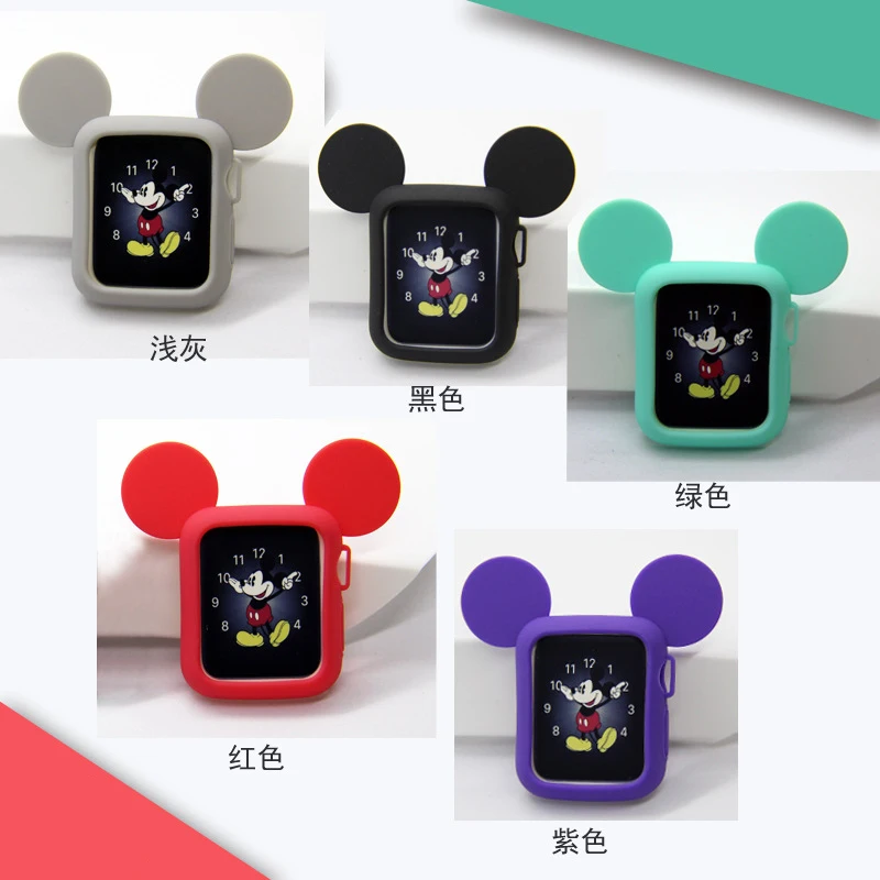 Мультяшный чехол часы чехол для Apple watch, версии 4/3/2/1 40 мм 44 мм, 42 мм, 38 мм, версия корпус наручных часов iwatch, 4 3-полосный Soft Защитная пленка для экрана защитная оболочка